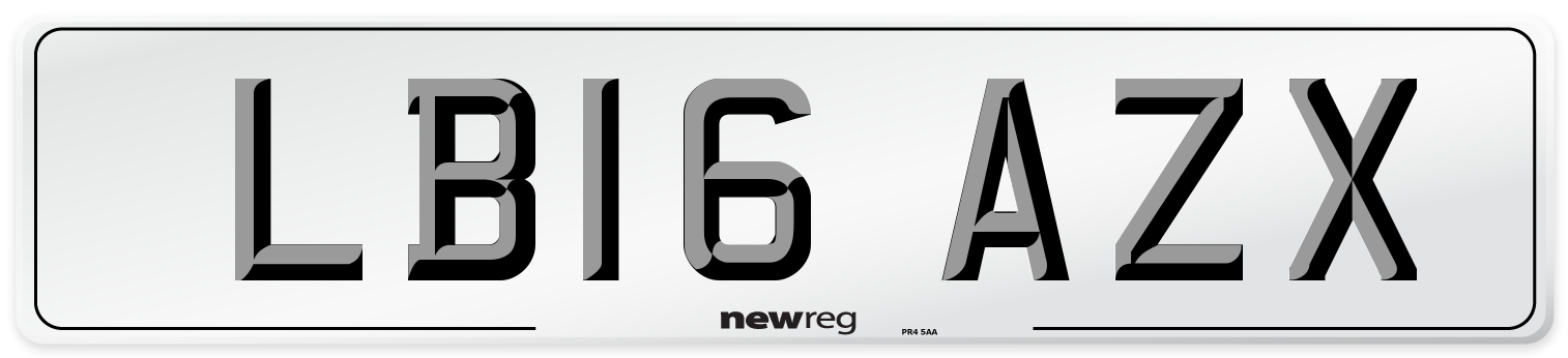 LB16 AZX Number Plate from New Reg